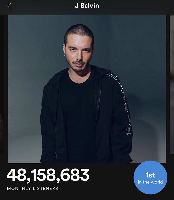 Resultado de imagen para J Balvin Spotify